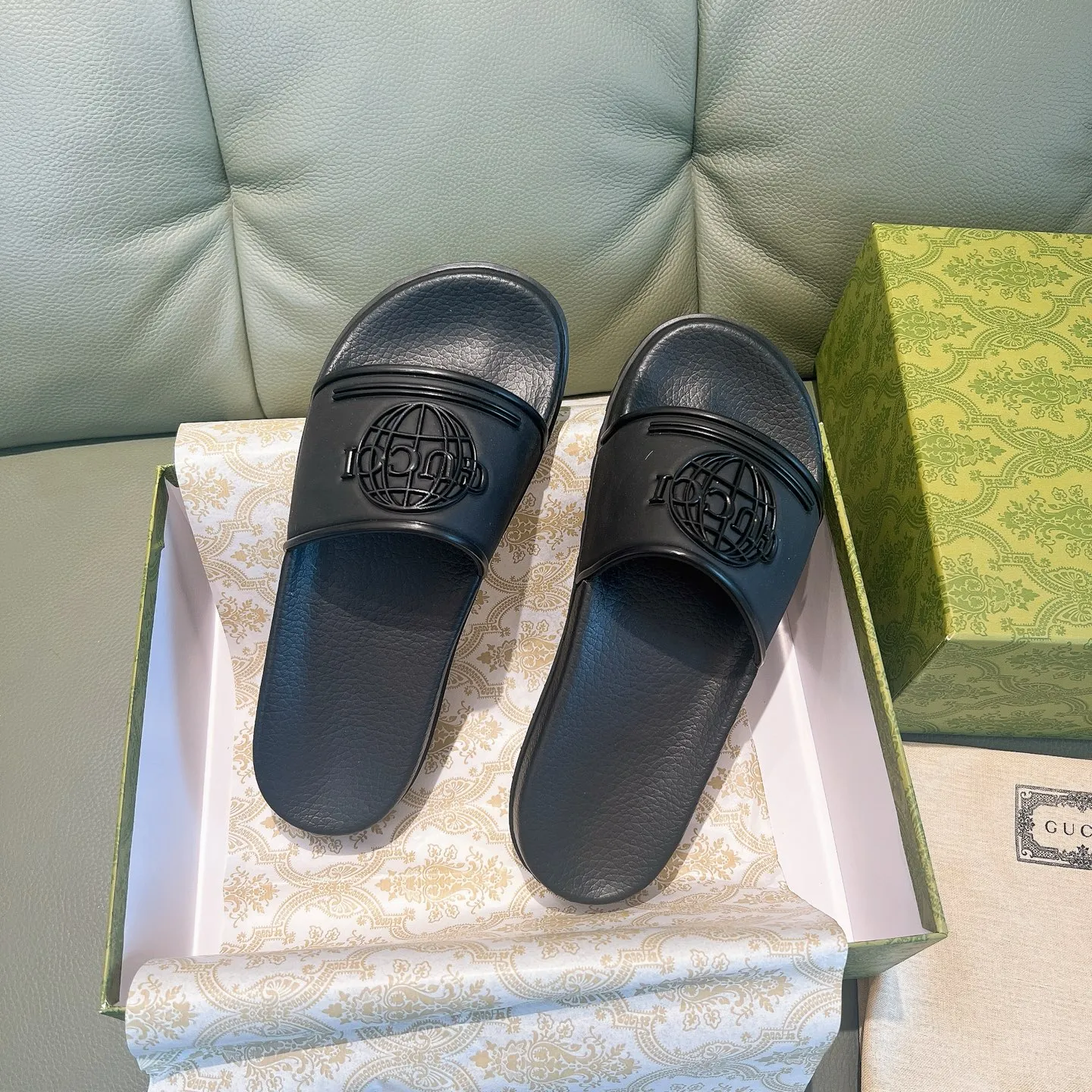 Men's Men's Shoes 130🐮🐮Gucci Gucci Slippers Gucci 2024 latest beach sandals slippers Original molding double G LOGO Original molding consistent Outsole: Men's Men's Shoes u double-layer outsole Size: 35-46